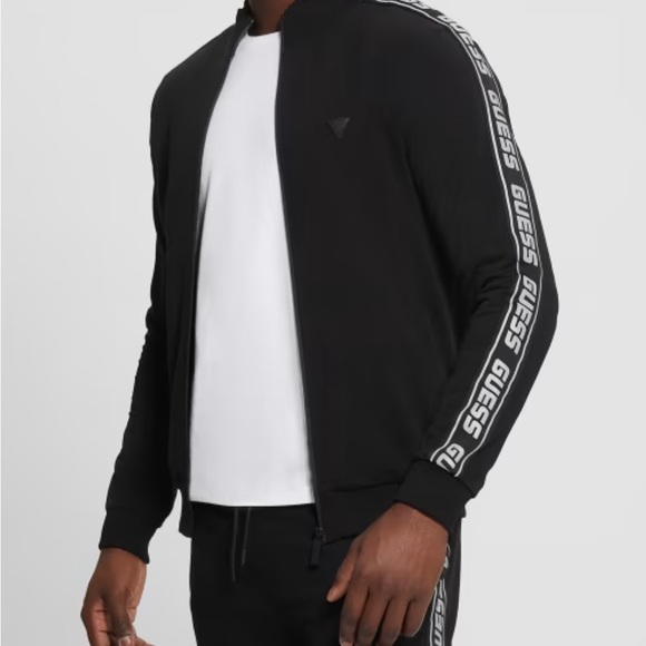 Guess Other - Eco Arlo Logo Tape Zip Sweatshirt brand new with tag